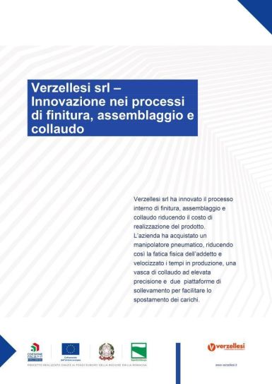 Innovazione nei processi di finitura, assemblaggio e collaudo